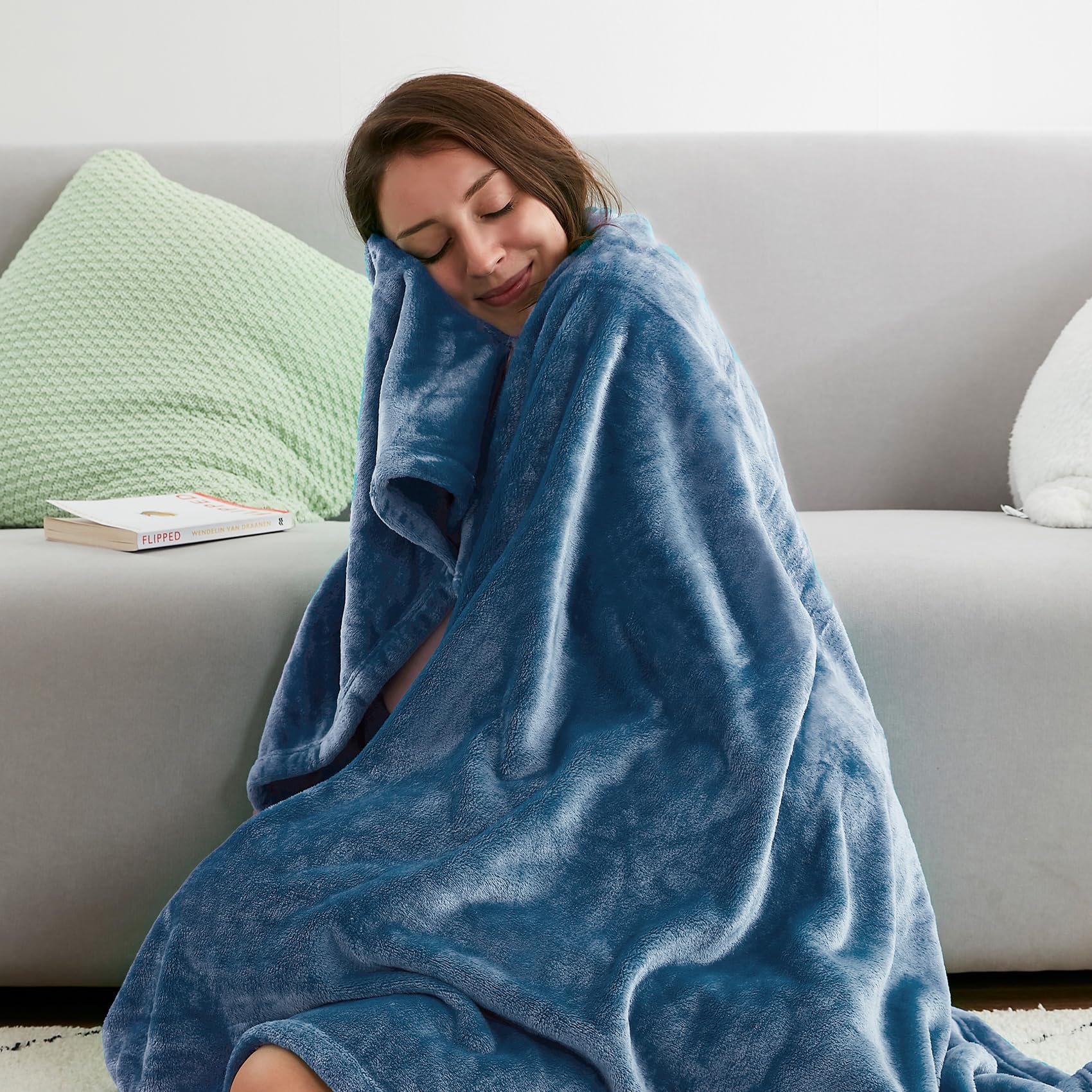 ������̵����Hansleep ���� ���ߥ��֥� ���� �֥�󥱥å� �⤦�� 160x200cm �ޥ������ե����С� ���餫��ȩ���� �ե��ͥ� ������ ���� �����ɻ� �͵�Ŭ�� (160x200,����å��֥롼)