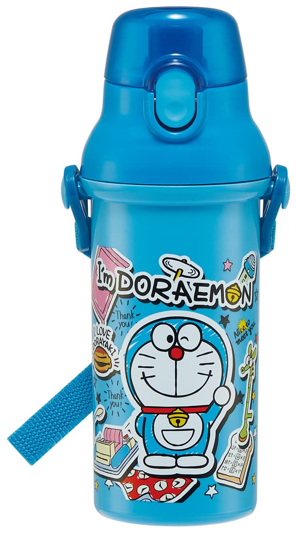 【送料無料】スケーター 水筒 ドラえもん ステッカー 480ml 子供用 抗菌 プラスチック製 日本製 PSB5SANAG-A