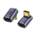 【送料無料】YFFSFDC USB C 変換 アダプター 2個セット 上下 90° ミドルベント【40Gbps高速データ転送&100W/5A急速充電& 8K@60Hz映像出力】L字 L型 タイプc type-c 変換アダプタ 90度 オス メス USB C コネクター スリムデザイン Thunderbolt 3、Mac Book Pro、Nintendo Swi