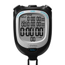 【送料無料】ドリテック(dretec) 防水(IPX7)ストップウォッチ 0.01秒単位で計測 ラップ/スプリット機能 スポーツ 100メモリー カウント タイマー アラーム 大画面 電池交換可 ブラック
