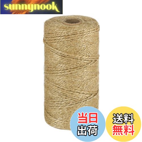 【送料無料】ギノヤ 麻ひも, 100m 麻紐 荷造り 手芸 飾り 園芸用 (茶色)