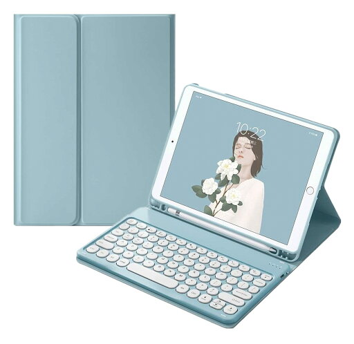 iPad6 iPad5 iPad Air Air2 Pro9.7 キーボード ケース 丸型キー 可愛い カラーキーボード カラフル iPad 第6世代 第5世代 9.7インチ アイパッド6 丸い 分離式 キーボード付き カバー アップル ペンシル 収納可能 (iPad5/iPad6/Air/Air2/Pro9.7, ブルー) iPad6 iPad5 iPad Air Air2 Pro9.7 キーボード ケース 丸型キー 可愛い カラーキーボード カラフル iPad 第6世代 第5世代 9.7インチ アイパッド6 丸い 分離式 キーボード付き カバー アップル ペンシル 収納可能 (iPad5/iPad6/Air/Air2/Pro9.7, ブルー)