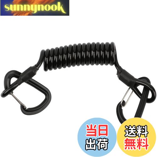 【送料無料】Booms Fishing VTC カールロープ式ロッドホルダー 取り外す便利 カラビナ二個 付き