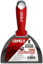 【送料無料】LEVEL5 15cm(6インチ) ソフトグリップ ステンレススチール製 ドライウォールジョイントナイフ/ヘラ プロ仕様 快適 仕上げ用工具 金属ハ...