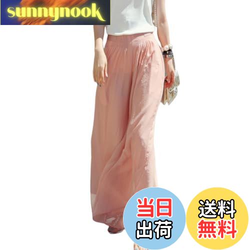 【送料無料】[MEME XTRA] ワイドパンツ レディース シフォン ボトムス ロングパンツ 涼しい ズボン ガ..