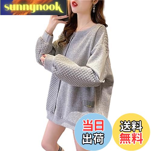 【送料無料】[7-livehouse] トレーナー レディース 長袖 パーカー 切り替え スウェット トップス ゆっ..