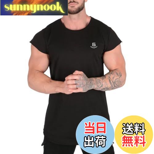 【送料無料】[KULIXI] タンクトップ トレーニングウェア メンズ ジム tシャツ スポーツ ストレッチ 半袖 丸首 筋トレ フィットネス カジュアル アクティブ トップス Tシャツ 大きなサイズ 5137