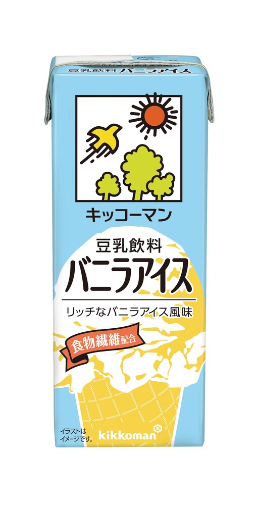 【送料無料】キッコーマン 豆乳飲料 バニラアイス 200ml 紙パック 18本x2ケース (36本)