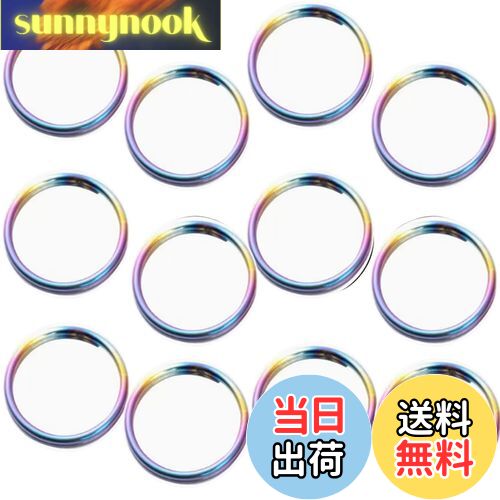 【送料無料】[GEJ-Tech] チタン リング キーホルダー キーリング 小さい 二重リング 丸押 キーフック ..