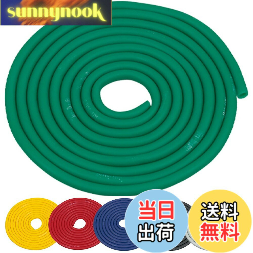 【送料無料】セラバンド セラチューブ トレーニングチューブ トレーニングバンド 3m マニュアル付 レジスタンスバンド フィットネスチューブ ストレッチバンド 筋トレ D&M ディーアンドエム Theraband 国内正規代理店 切って使える 色：緑、サイズ：φ8.1mmx長さ3m