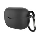 Geekria シリコン カバー 互換性 カバー ジェイビーエル JBL TUNE BEAM 対応 True Wireless Earbuds 充電ケースカバー 外装カバー キーホルダーフック付き、充電ポートアクセス可能 (黒)
