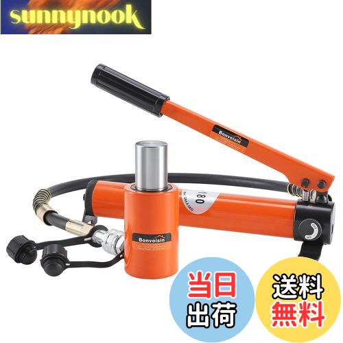 【送料無料】Bonvoisin 油圧ジャッキ ボトルジャッキ 小型 揚力20t 軽量 建築 機械 災害救援 狭い場所 日本語取扱説明書付き (20Tジャッキ+CP-180)