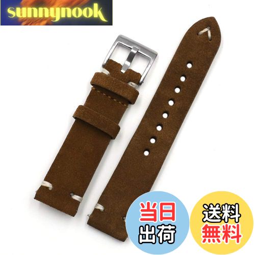 【送料無料】[Onthelevel] スエードヴィンテージレザーウォッチバンドクイックリリースストラップ18mm ..