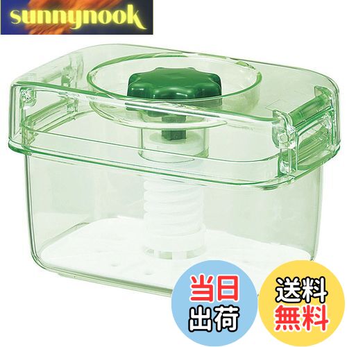 【送料無料】新輝合成 トンボ 保存容器 漬物容器 1.57リットル 手軽に漬けられる 中身が見やすい スケルトングリーン ピクレ K16 幅20×奥行12×高さ13cm 日本製