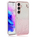 【送料無料】JOOBOY スマホケース 対応 Galaxy A54 5G ケース メッキ加工 花柄 ソフトケース TPU 薄型 おしゃれ かわいい 衝撃吸収 ブランド ギャラクシーA54 携帯カバー (Galaxy A54 5G, キラキラ-ピンク)