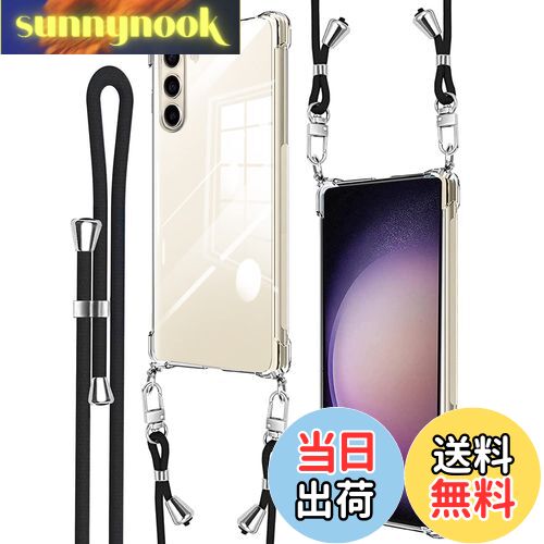 【送料無料】Denaisii samsung Galaxy S23 ケース ショルダー 耐衝撃 クリア galaxy s23 スマホケース ギャラクシー a23 カバー 可能 調節可能な ショルダー 肩がけ 首掛け 紐付き 薄型 縄掛け ケース 斜めかけケース 透明 クロスボディネックレス より良い滑り止め、TP