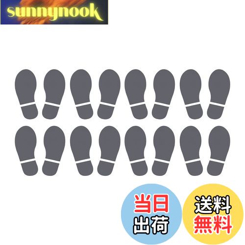 【送料無料】PATIKIL 150 x 63 mm 足跡フロアステッカー 8ペア入り PVC 大型シューズのフットプリント ..