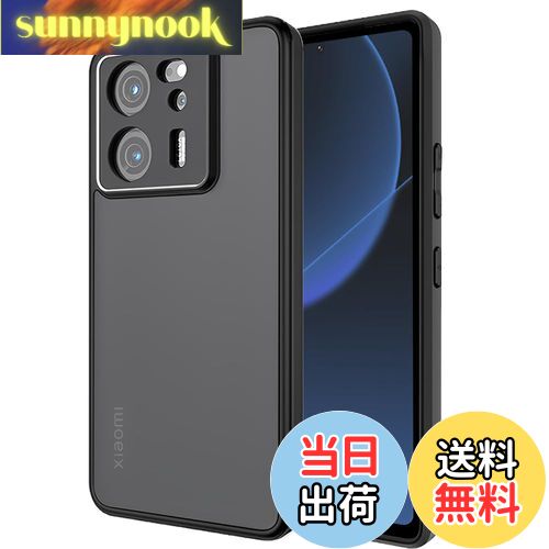 【送料無料】ZXZone ケース Xiaomi 13T / 13T Pro 用 カバー 半透明上品感 マット感 耐衝撃 画面保護 レンズ保護 米軍MIL規格 滑り止め 指紋防止 黄変防止 ストラップホール付き ワイヤレス充電対応 スマホケース ブラック (Xiaomi 13T/13T Pro 対応)