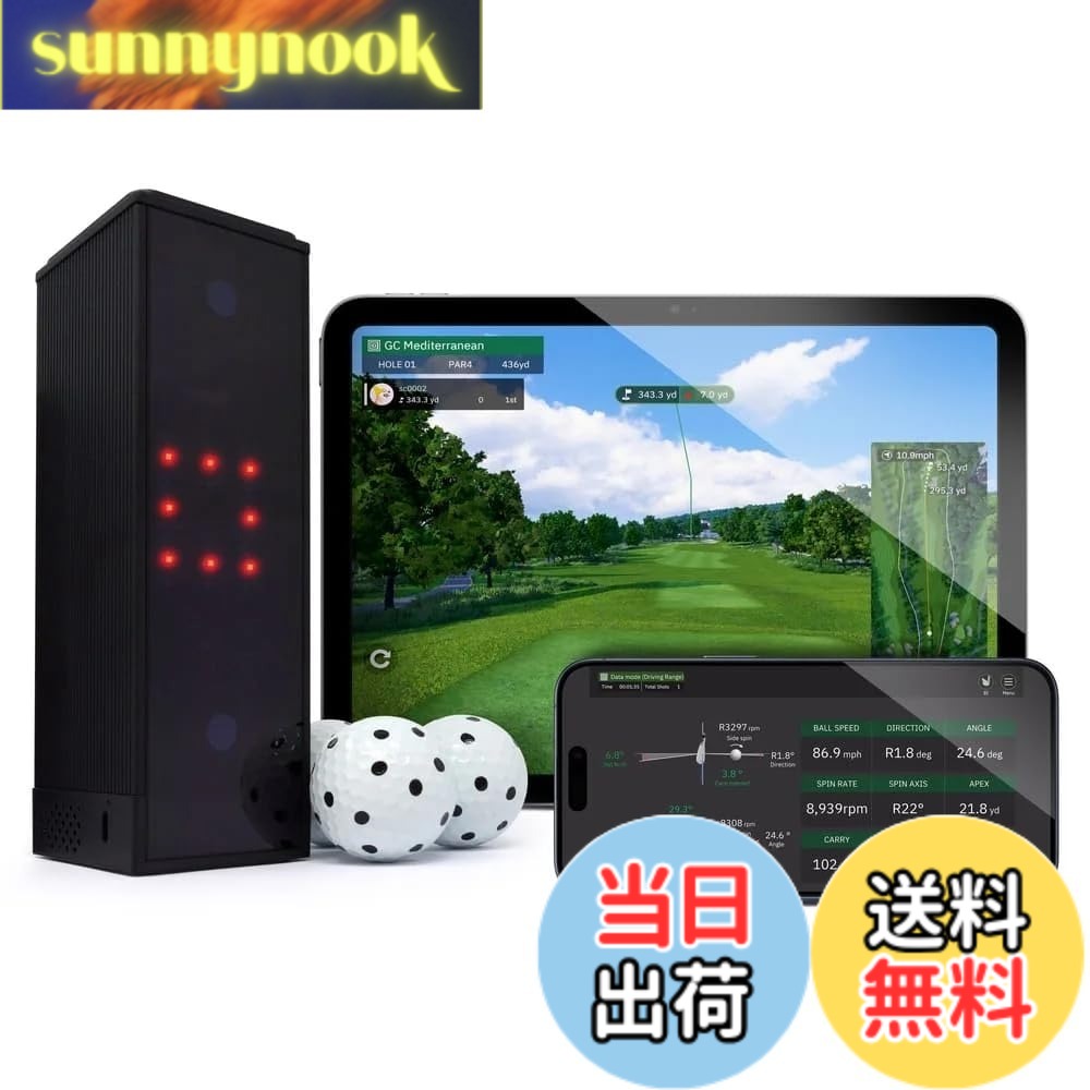 商品情報商品の説明実際のような経験 スクエアゴルフ ゴルフ練習のすべてを盛り込みました。 ●ゴルフショットに対する正確なフィードバック ●室内のどこでもできる練習 ●本物のような素晴らしいゴルフコースのグラフィック ●モバイルからPCまで、様々なデバイスに対応 -------------------------------------- ［正確なフィードバック、スマートな練習］ 超高速カメラとマシンビジョン技術を適用した ゴルフショットの正確な分析 多様な練習モードを利用したスマートな練習 -------------------------------------- ［どこでも、たやすく、たのしく］ 手軽な設置で楽しいゴルフ練習とゲーム スイングスティックを利用した仮想のゴルフスイングサポート、 リビングで可能なゴルフ練習とゲーム Bluetooth接続による様々な機器との接続 -------------------------------------- ［正確なローンチモニター］ ・ボールの速度と方向の正確な測定 ・ボールスピンの正確な測定 （専用マーキングボール使用時） ・スイング経路の測定（クラブマーカーの付けが必要） ・スイングスティックを利用した仮想スイングサポート -------------------------------------- ［多様な練習モード］ ・ドライビングレンジ、300ヤード長さの美しい練習コース ・ニアピン、専用のアプローチ練習コース ・パッティング練習場、 専用のパッティング練習グリーン 各演習コース別のグラフィックモードおよびデータモードに対応 -------------------------------------- ［高品質の3Dゴルフコース］ 世界中の有名な自然景観のリアルなモデリング 実際のような高品質な3Dグラフィックス 世界中のユーザーと一緒に対戦するマルチモード -------------------------------------- ［様々な機器に対応、容易な設置］ AndroidおよびIOS機器に対応 Windows PC対応 Bluetooth通信を利用した簡単なインストール -------------------------------------- スクエアゴルフ ゴルフ練習とゲームの新しい世界を体験してください。主な仕様 スクエアゴルフ ローンチモニター 超高速カメラとマシンビジョン技術を適用したゴルフショットの正確な分析 ボールの速度、方向及びスピンの正確な測定 様々なクラブデータ測定による正確なスイングフィードバック スイングスティックを利用した仮想スイングサポート Bluetooth通信を利用した様々な機器との接続brSquare Golf Home Edition ・Bluetooth通信モジュール ・超高速ステレオビジョンカメラ ・IR-LED照明 ・6000mAh 大容量 バッテリーbrComponents スクエアゴルフローンチモニターセンサー スイングスティック バッテリー リモコン スクエアゴルフ マーキング ゴルフボール3個[製品仕様] (本体) 入力電源：DC 5V/1A、平均消費電流：600mA ネットワーク：BlueTooth v4.0(Bluetooth Low Energy) 動作温度：0度-40度、サイズ：幅65mmx奥行63mmx高さ188mm (バッテリー) 素材：リチウムイオン(Li-ion)、出力電圧および容量：3.6v/6000mAh (スイングスティック) 重さ：480g、長さ：60cm