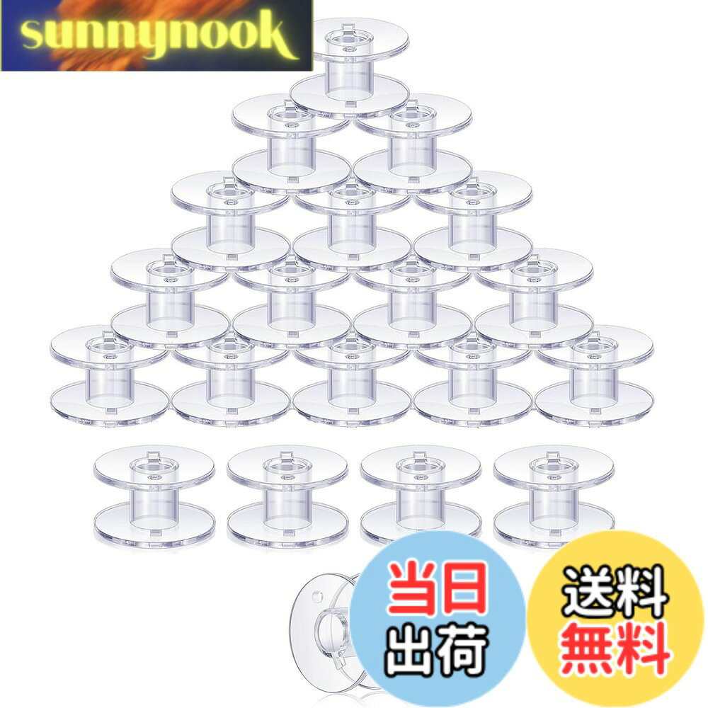 【送料無料】BTtime 家庭用ミシン ボビン 20個 プラスチック製 11.5mm 透明色 裁縫...