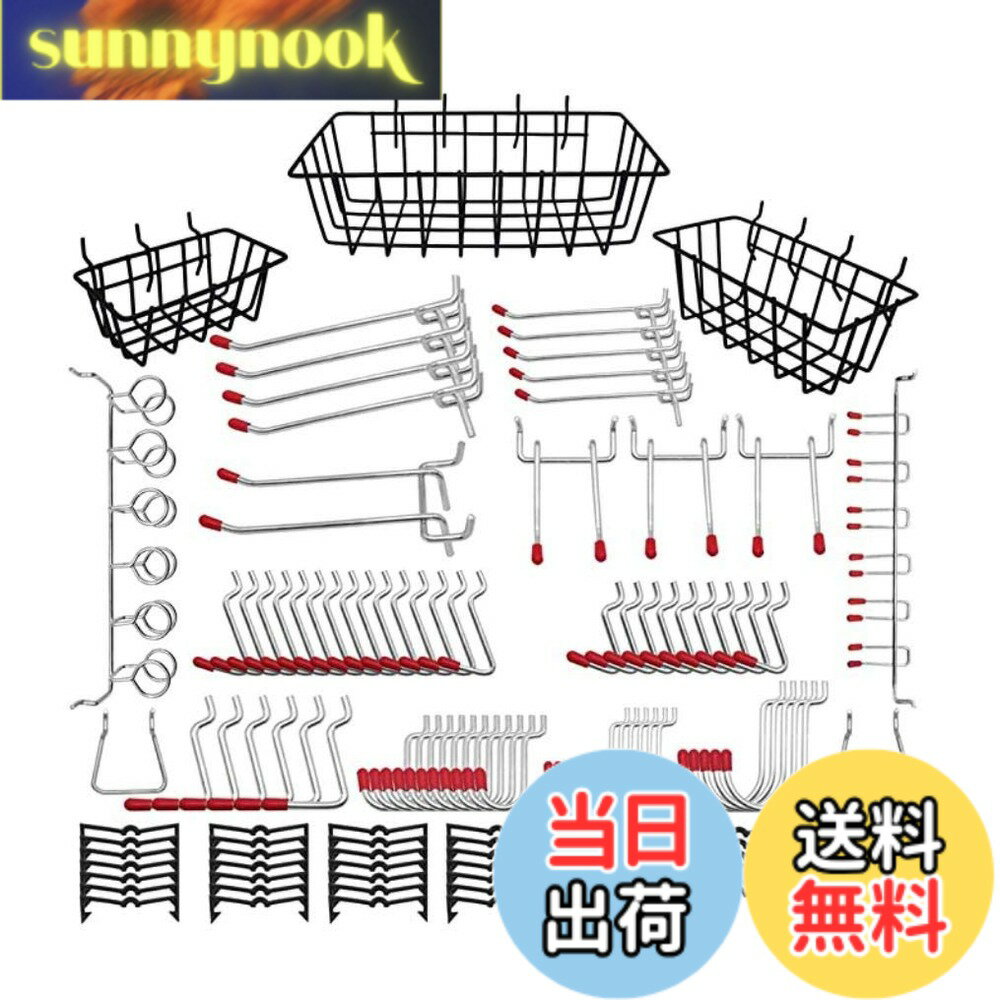 乐天商城 - 【送料無料】ZOYUBS豪華版 120個セット パンチングボードフック ボードフック 有孔ボード 有孔ボードフック 専用 T型 吊り下げラック メッシュフック 穴 ピッチ フックセット 固定 止め 金具 商品展示 ディスプレ スチール製 穴ピッチ シルバー 銀 マット 収納 DIY 25mm