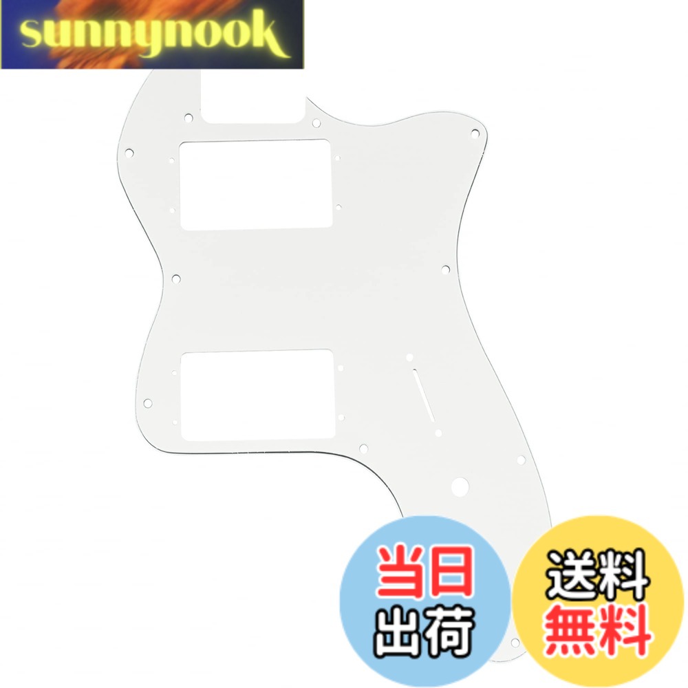 Rakuten - 【送料無料】Musiclily Pro 12穴 テレキャスターピックガード2ハムマウント仕様 Fender American/Mexican 1972 Tele Thinlineエレキギター用、ホワイト3P