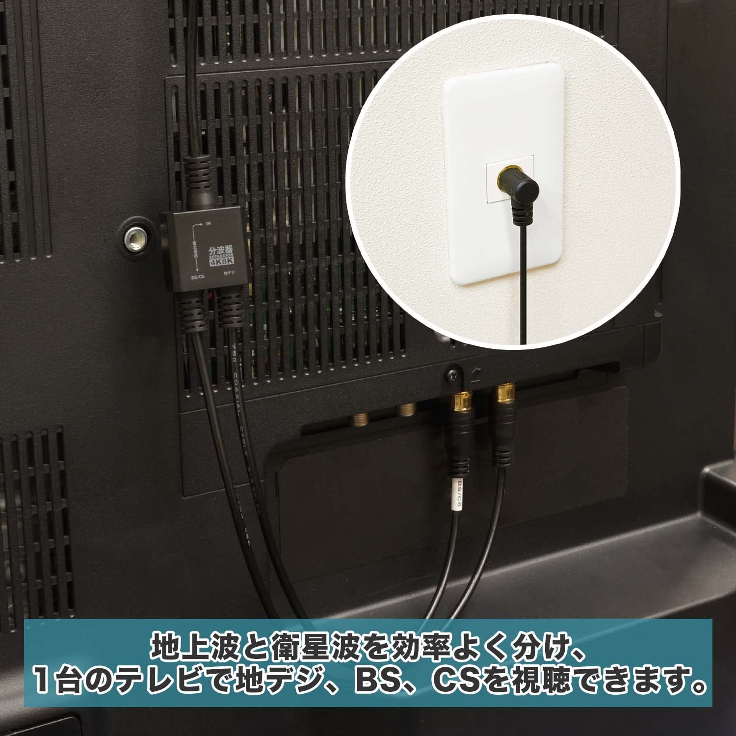 【送料無料】ホーリック アンテナ分波器 【4K8K放送(3224MHz)/BS/CS/地デジ/CATV ...