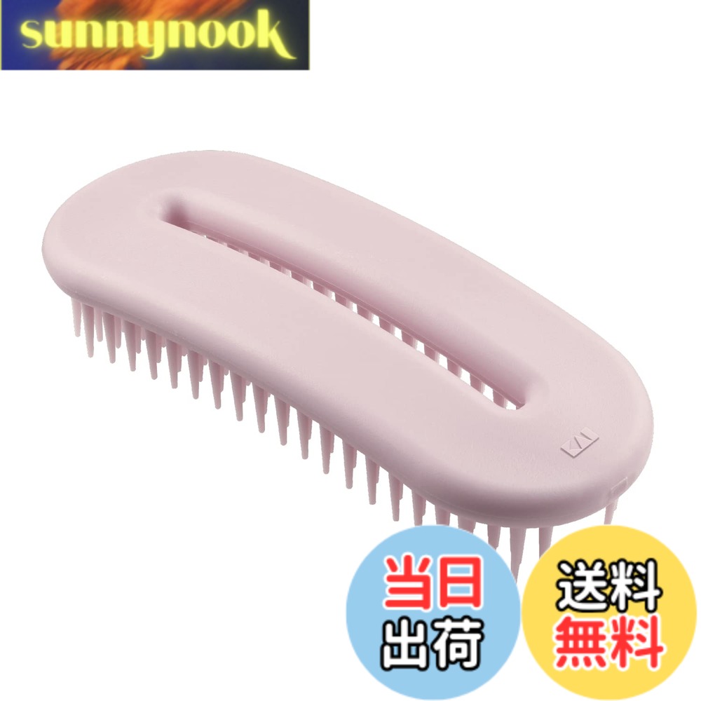 Rakuten - 【送料無料】貝印 オーバルリングヘアブラシ 濡れ髪用 (ピンク) 頭皮マッサージ スカルプブラシ お風呂 リラックス