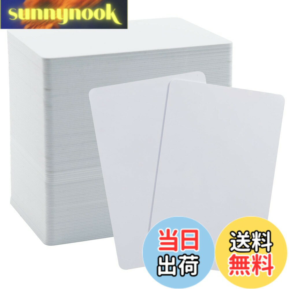 乐天商城 - 【送料無料】VANRA プラスチックカード 100枚 無地 PVCカード 印刷可能 CR80標準サイズ ブランク 名札 社員証 学生証 メンバーズカード