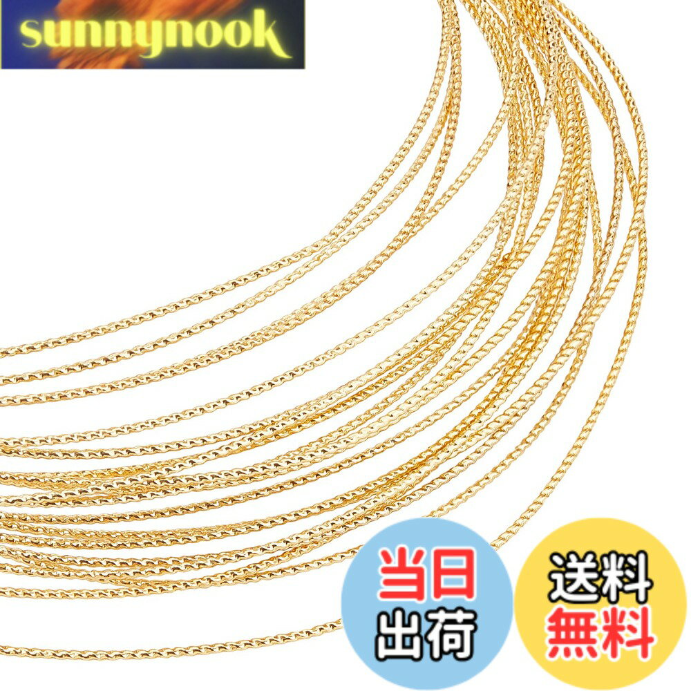 乐天商城 - 【送料無料】BENECREAT 5m/巻 アクセサリーワイヤー 0.8mm 14Kゴールドフィルド 彫刻撚り線柄 真鍮製 アートワイヤー クラフト銅線 光沢感 ジュエリー作り 手芸素材