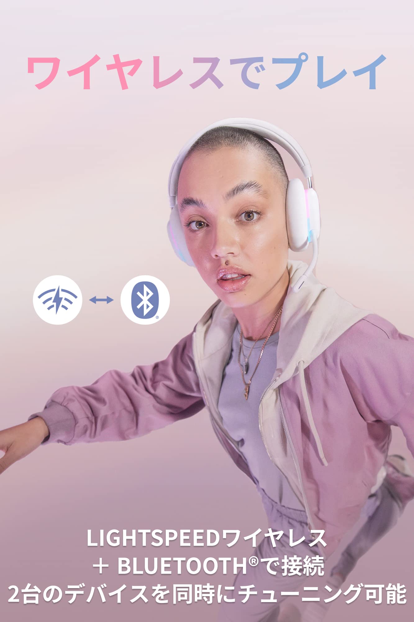 ������̵����Logicool G(���������� G) �����ߥ󥰥إåɥ��å� G735 Bluetooth LIGHTSPEED �磻��쥹 3.5mm����å� 3�������³�б� LIGHTSYNC RGB ��æ�� BLUE VO!CE �ޥ��� 273g ���� PC �ۥ磻�� G735WL �������� ���쥯����� ����������