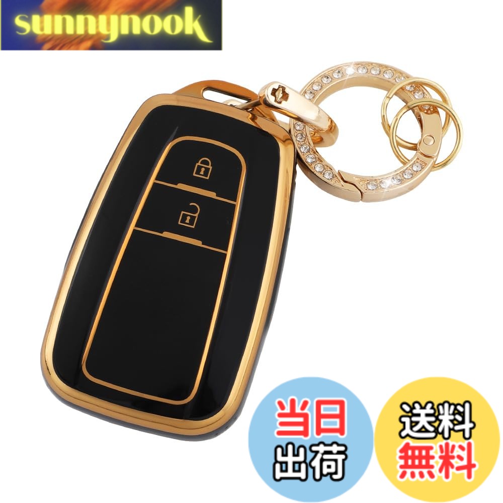 樂天商城 - 【送料無料】Futwod キーホルダー 2ボタン C-HR 新型 カムリ 70系 プリウス 50系 クラウン RAV4 50系 ミライ カローラスポーツ カローラセダン キーカバー キーシェル トヨタ アクセサリー スマート キーケース キーチェン おしゃれ 全面カバー ブラック