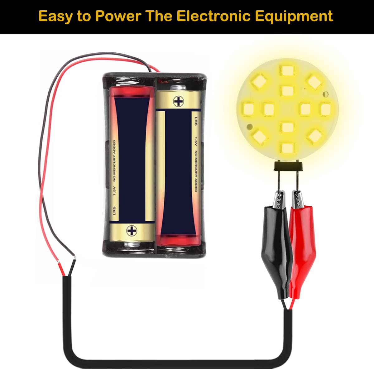 ������̵����Xiatiaosann ñ3���ӥ����� 2�� 3V�Хåƥ꡼�ۥ���� 2x 1.5V AA���� �ܥå��� LED�饤�ȥ��ȥ�å��� �꡼�����դ� �Хåƥ꡼ �ܥå��� ������ ���� �ۥ������10��