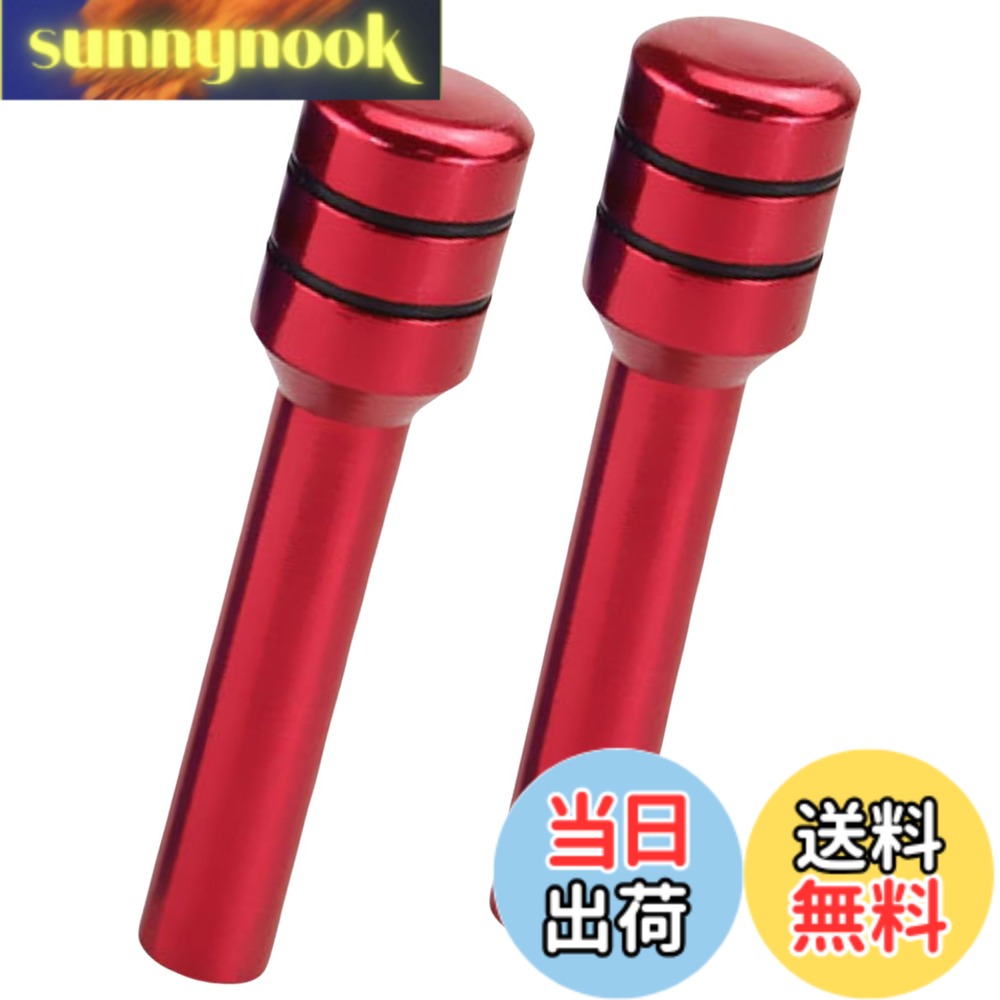 【送料無料】HTharros ドアロックピン スズキ ジムニー 汎用 ドアロックノブ ピン 自動車 アルミ合金 軽自動車 軽トラ カスタム パーツ 交換 部品 2個 赤