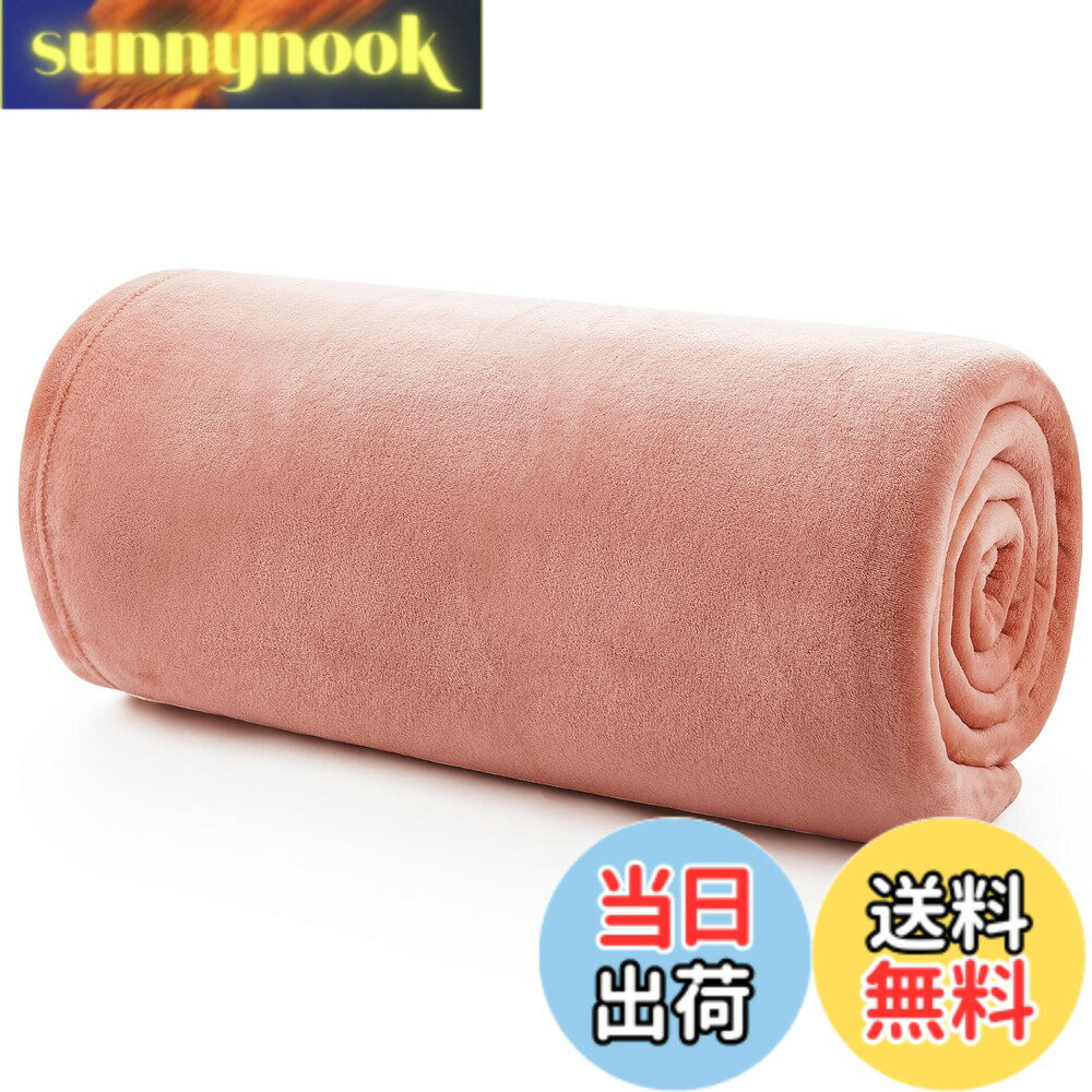 乐天商城 - 【送料無料】Hansleep 毛布 もうふ ひざ掛け 冬用 ひざかけ 膝掛け ブランケット ハーフケット マイクロファイバー 柔らかく肌触り 暖かい フランネル 洗える 静電防止 四季適用 (70x100,グレーピンク)