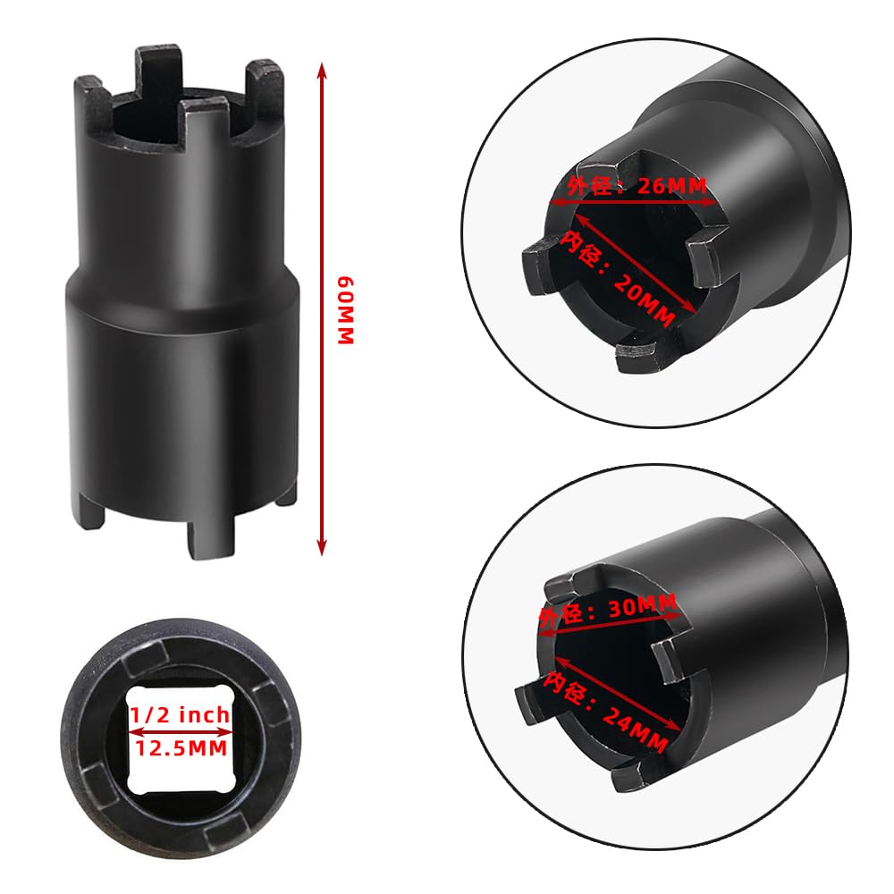 【送料無料】Renjzle ロックナットレンチ クラッチロックナットレンチ 20/24mm内径...