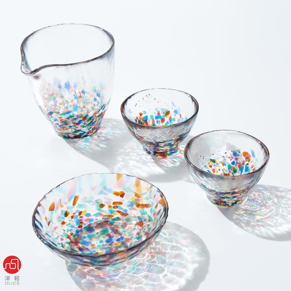 【送料無料】アデリア(ADERIA) 【 津軽びいどろ ねぶた 酒器セット 金箔入 化粧箱...