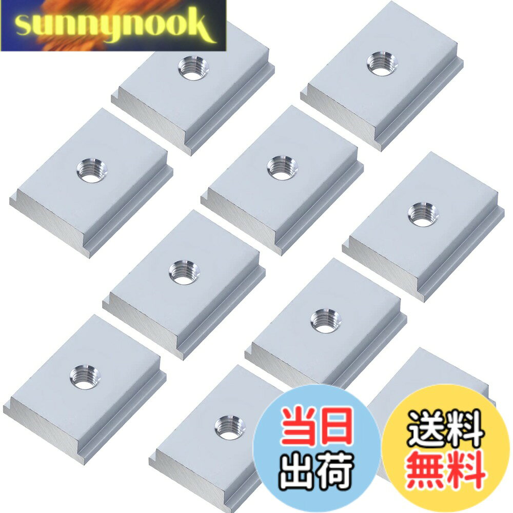 【送料無料】YFFSFDC Tスロットナット 10個入り Tスロットファスナー 木工ツール治具用ネジ溝ファスナー テーブルソーアクセサリー 木工道具 (M6)