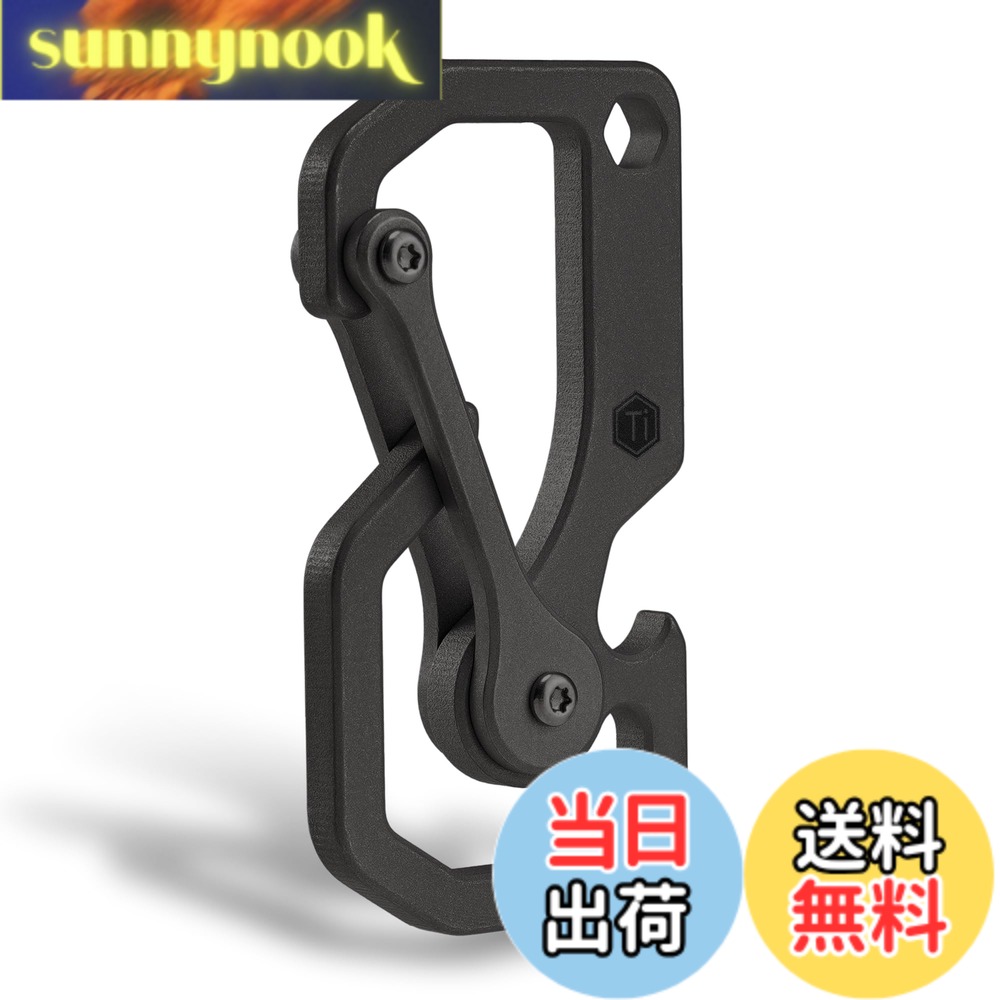 商品情報商品の説明KU06：全長60mm、幅31mm、厚さ4mmで、手に持ちやすいサイズです。Ti-6al-4v チタン合金素材で、頑丈な強度と耐久性を提供します。3 in 1機能：カラビナキーホルダー、栓抜き、4mm六角ドライバーとして使用でき、時間と労力を節約するツールです。主な仕様 【タフクオリティ】フルチタン合金からCNC加工され、腐食や錆びがなく、さらに、優れたサンドブラストとストーンウォッシュ加工により、この機能的なカラビナはユニークで優れた製品に仕上がっています。KU06全長60mm、幅31mm、厚さ4mmで、手に持ちやすいサイズです【3 in 1機能】多機能キーホルダークリップは、栓抜き、4mm六角ドライバーとして使用することができます。 キャンプ中にビール瓶やカクテルボトルを開け、使用後はバッグに簡単に取り付けることができます【クイック＆スマート 】片手で簡単に操作できるスムーズな自動開閉ドア、従来のコイルスプリングを使用せず、より耐久性の高い構造です【便利＆多機能】このクイックリリースキーチェーンマルチツールは、ズボンのループやバックパックなどに簡単に取り付けることができます。 鍵や懐中電灯、フォールディングナイフなどを上手に整理することができます【 様々なシーンに対応 】このキーホルダーツールは、ミニマリストの職人技で設計されており、狩猟、ハイキング、キャンプに最適で、毎日使いやすく、バックパックバッグにぶら下げて持ち運ぶことができます。 また、男性だけでなく女性へのプレゼントにも最適です