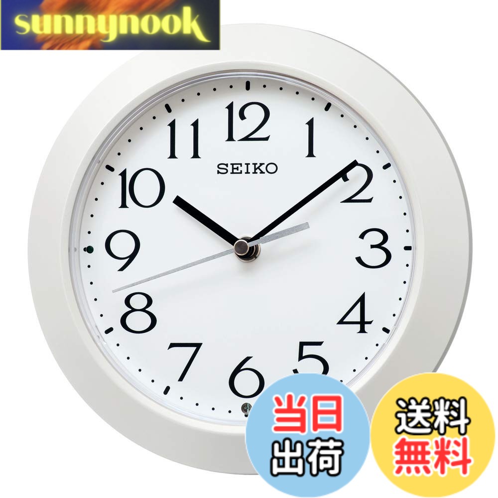 【送料無料】セイコークロック(Seiko Clock) 掛け時計 色：白パール、サイズ：本体サイズ:直径20.3x4.4cm