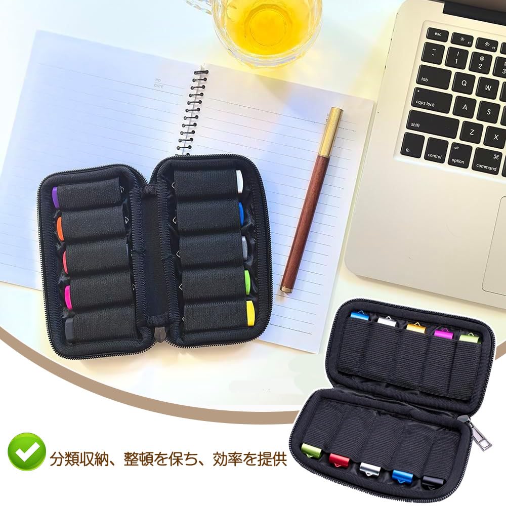 【送料無料】USBフラッシュドライブケース 収納ポーチ 1個セット 電子アクセサリー整理袋 小型USBメモリ整理袋 収納便利 多機能 ドライブ/USBメモリ/フラッシュドライブ収納用 出張用 旅行用 (ブラック10ポート)。 色：ブラック、サイズ：16cmx9cm sunnynook-10254431 sunnynook サンプル画像3