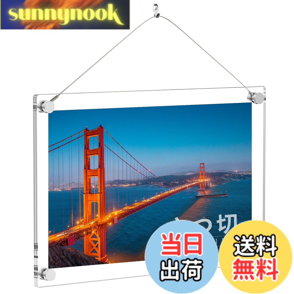 【送料無料】BlueValley 六つ切額縁、8x10インチアクリルスタンド、アクリルフォト...