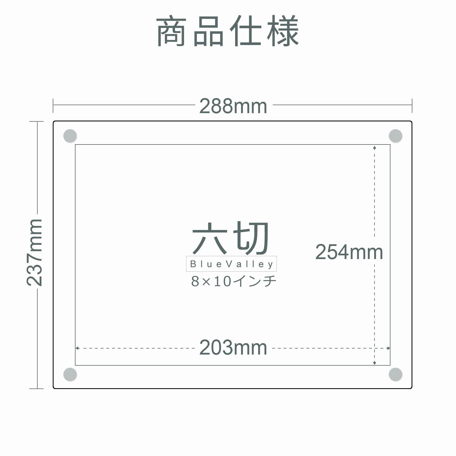 【送料無料】BlueValley 六つ切額縁、8x10インチアクリルスタンド、アクリルフォト...