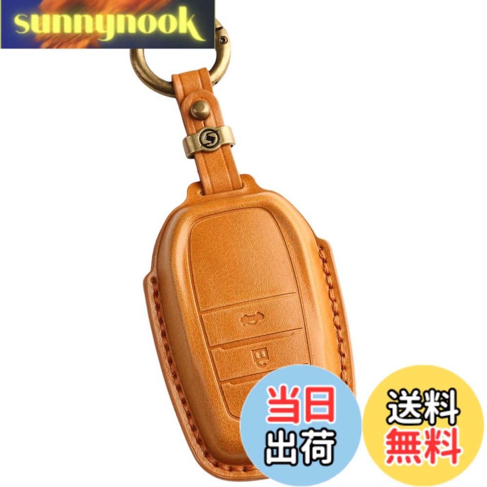 乐天商城 - 【送料無料】【smasol】ランクル250系 新型ハリアー 80系 カローラクロス 後期型 2023年発売 ヤリス クロス キーケース プリウス 60系 300系 クラウン クロスオーバー スポーツ クラウン専用キー キーカバー 本革 スマートキーケ 色：3D高級3ボタン/キャメル、サイズ：S
