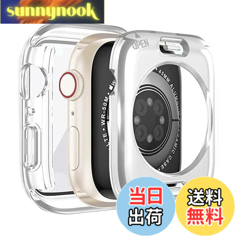 Rakuten - 【送料無料】TEMEDO 対応 アップルウォッチ カバー PC素材 TPU素材 Apple Watch ケース アップルウォッチ ケース 全面保護 二重構造 Apple Watch カバー ガラスフィルム 一体型-AWC-FS360-PY-N1 色：クリア、サイズ：Series SE3/SE2/SE/6/5/4 for 44mm