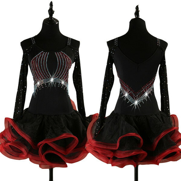 社交ダンス衣装 社交ダンス ドレス 社交 ダンス練習着 ラテン 衣装 チャチャチャ ラテン ワンピース ダンス 練習服 スタンダード ワルツ 競技着 練習着 演...