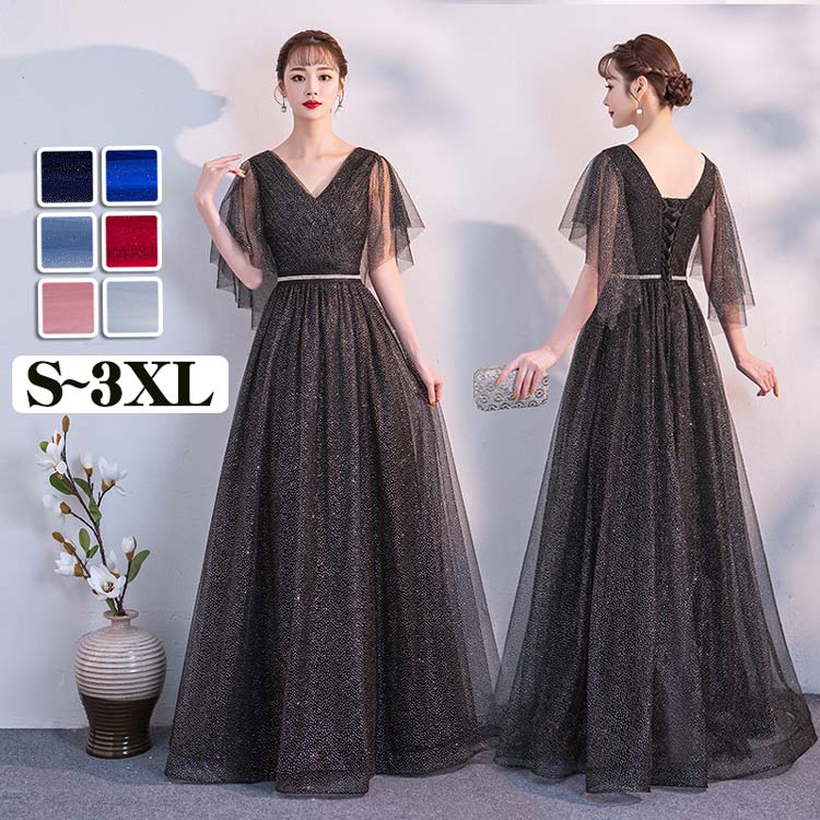 ロングドレス演奏会ドレス大人ピアノ...