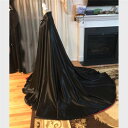 ロング マント ブラック ワインレッド 130cm 150cm 200cm 新劇 演出 高品質 イベント 魔法使い ローブ 悪魔 サタン デビル ホラー 怖い 仮装 衣装 コスチューム be073c0c0w7