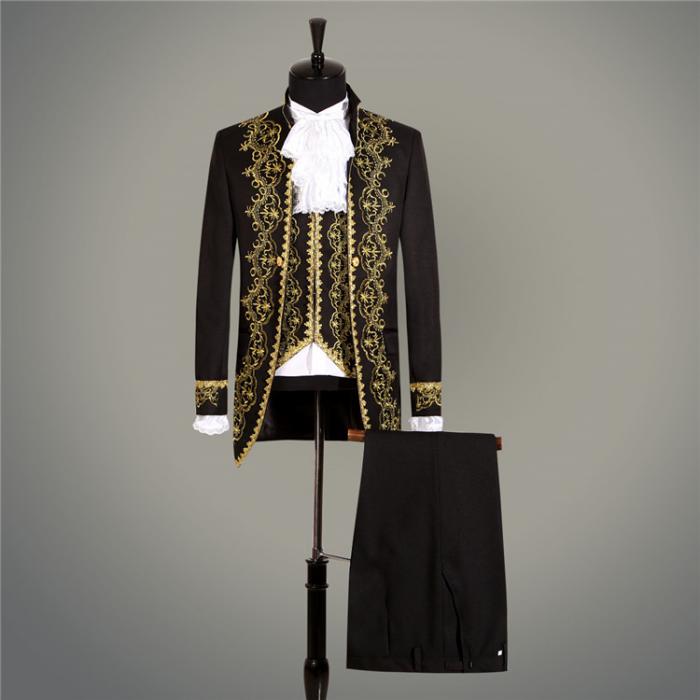 【S/M/L/2L/3L】コスプレ衣装 演出服 王子様 貴族 衣装 メンズ 宮廷服 公爵 宮廷服 男性用スーツ 5点セット 中世 大人 演奏会 舞台ステージ衣装 演劇オペラ声楽 貴族服装 ヨーロッパ クリスマス仮装 ハロウィン衣装d9080c0c0x0c0