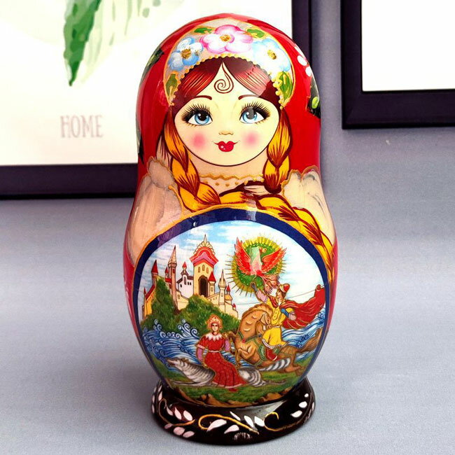 マトリョーシカ ロシア 人形 民芸品 土産物 手作り人形 手描き オブジェ 10個組 インテリア雑貨 洋風 ギフト プレゼント 北欧雑貨 伝統工芸 おもちゃ 飾り 誕生日 キッズ 子供 部屋 ハロウィン クリスマスja704c0c0x0